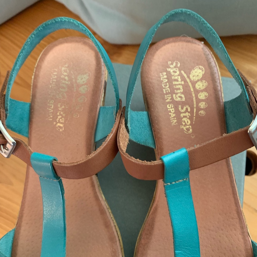 Spring Step T Strap Sandal turquoise - Picture 5 of 6